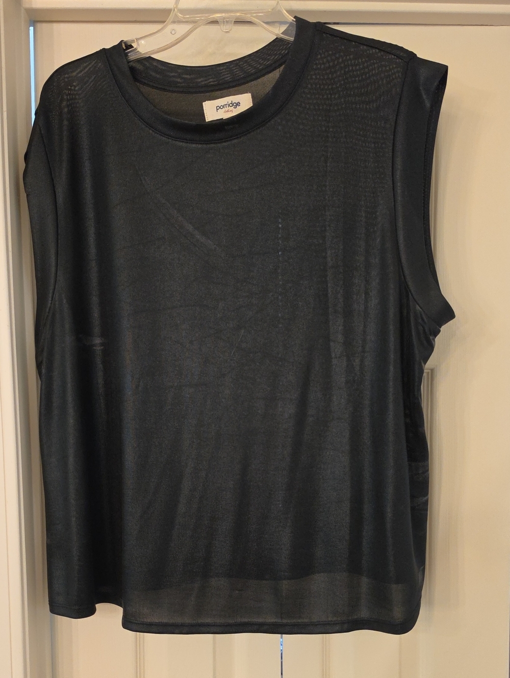 Porridge Black Sheer Sleeveless Tank